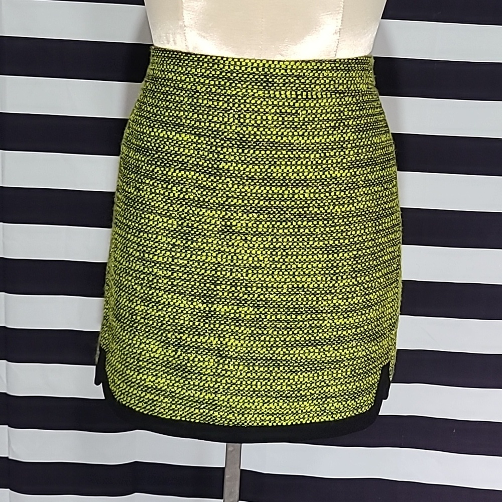 J. Crew Tweed Knit Neon Skirt - Picture 6 of 7